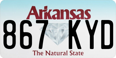 AR license plate 867KYD