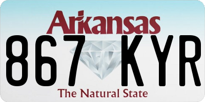 AR license plate 867KYR
