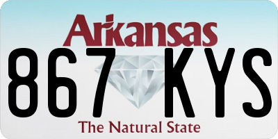 AR license plate 867KYS