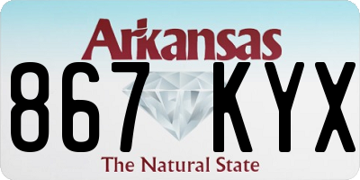 AR license plate 867KYX