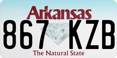 AR license plate 867KZB