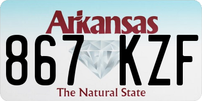 AR license plate 867KZF