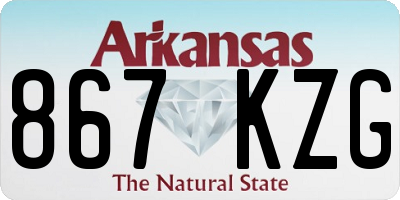 AR license plate 867KZG