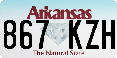 AR license plate 867KZH