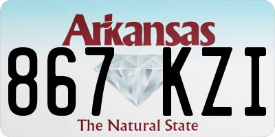 AR license plate 867KZI