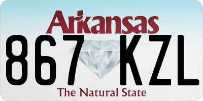 AR license plate 867KZL
