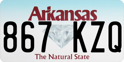 AR license plate 867KZQ