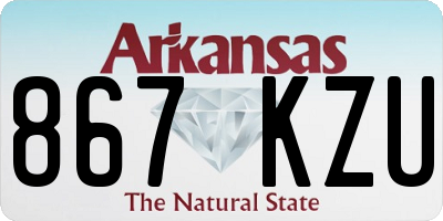 AR license plate 867KZU