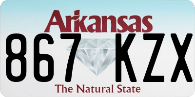 AR license plate 867KZX
