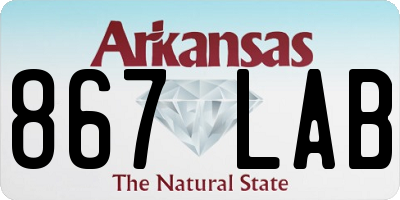 AR license plate 867LAB