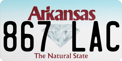 AR license plate 867LAC