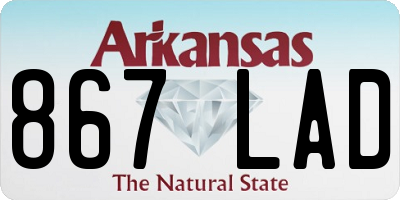AR license plate 867LAD