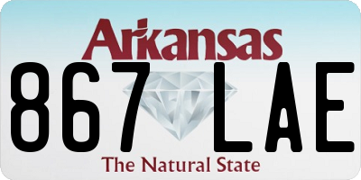 AR license plate 867LAE