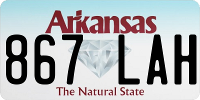 AR license plate 867LAH