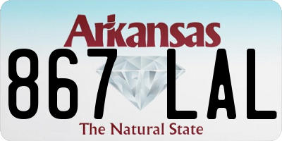 AR license plate 867LAL