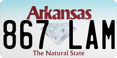 AR license plate 867LAM