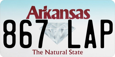 AR license plate 867LAP