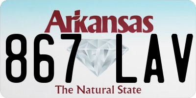 AR license plate 867LAV