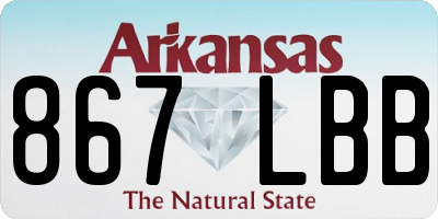AR license plate 867LBB