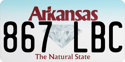 AR license plate 867LBC