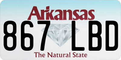 AR license plate 867LBD
