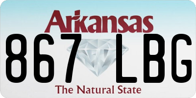 AR license plate 867LBG