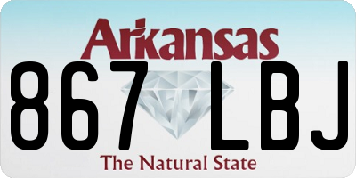 AR license plate 867LBJ