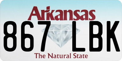 AR license plate 867LBK