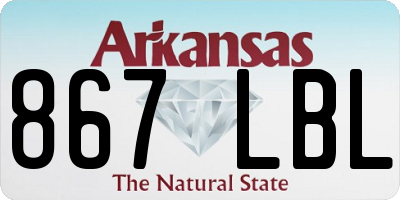 AR license plate 867LBL