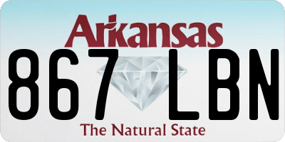 AR license plate 867LBN