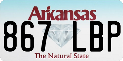 AR license plate 867LBP