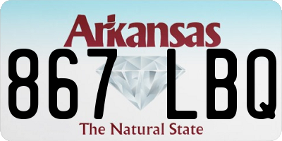 AR license plate 867LBQ