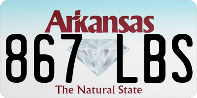 AR license plate 867LBS