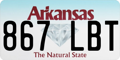AR license plate 867LBT