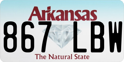 AR license plate 867LBW