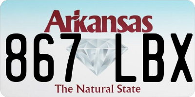 AR license plate 867LBX