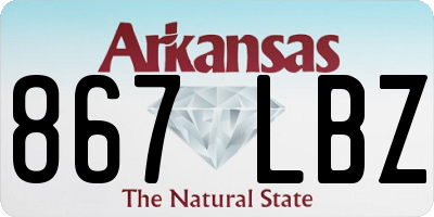 AR license plate 867LBZ