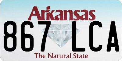 AR license plate 867LCA