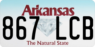 AR license plate 867LCB