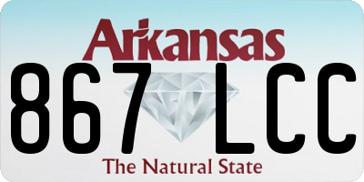 AR license plate 867LCC