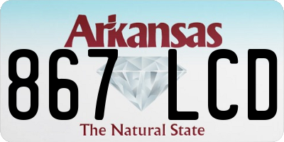 AR license plate 867LCD