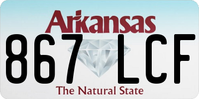 AR license plate 867LCF