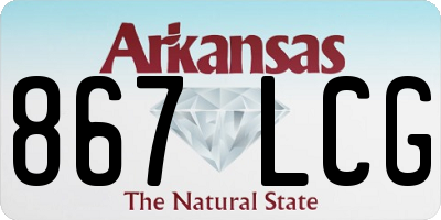AR license plate 867LCG