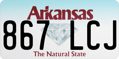 AR license plate 867LCJ