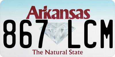 AR license plate 867LCM