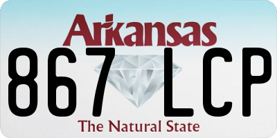 AR license plate 867LCP