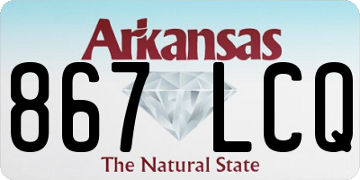AR license plate 867LCQ