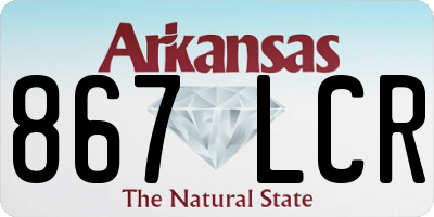 AR license plate 867LCR