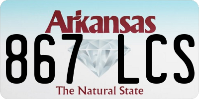 AR license plate 867LCS