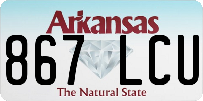 AR license plate 867LCU